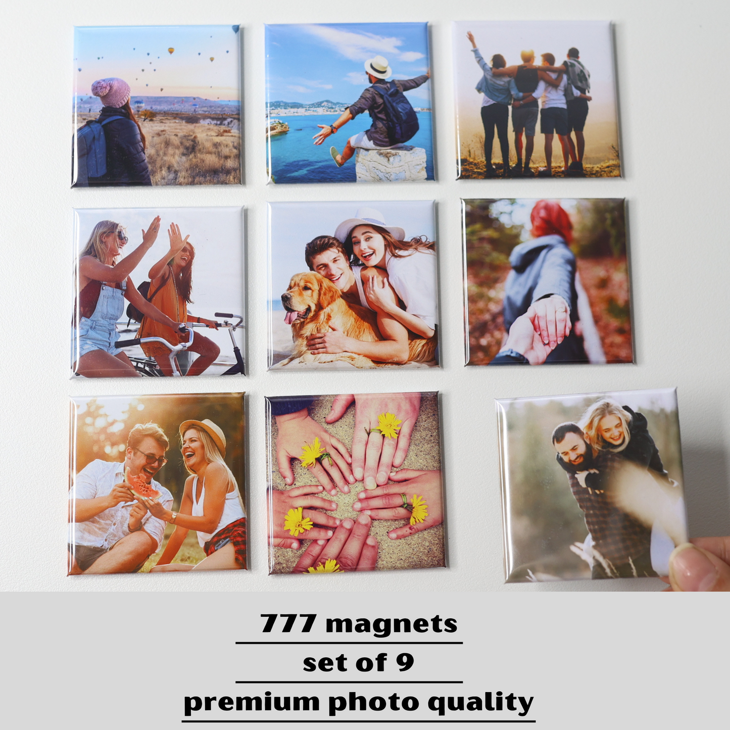 Custom photo Magnets - Set of 9 | Custom gift | Fridge magnets | Magnet set | Photo magnet | Mothers day gift